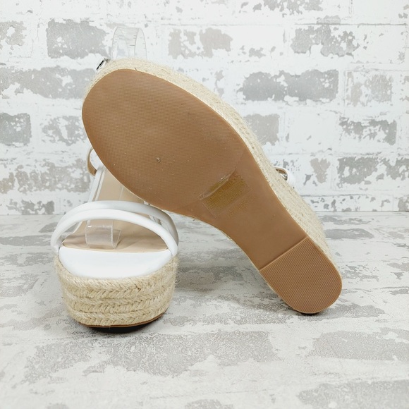 NEW BP White Cohan Espadrille Wedge Strappy Sandals W633 - Picture 8 of 11
